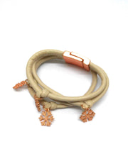 Armband "Schneeflocke" roségold/creme