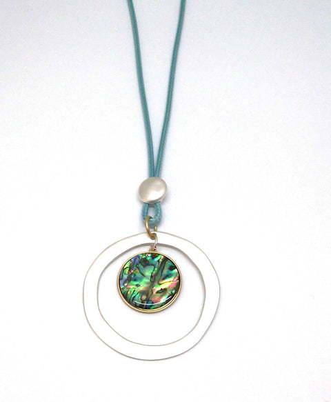 Lange Kette  bi-color  Paua Shell