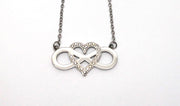 Edelstahlcollier "Unendlichkeitsschleife m.Herz" inkl. Etui