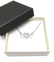 Edelstahlcollier "Unendlichkeitsschleife m.Herz" inkl. Etui