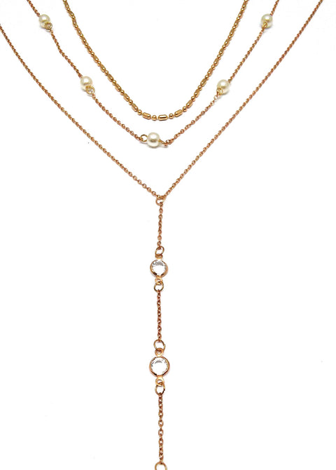 Collier 3-tlg. gold