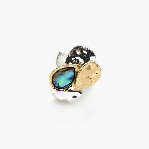 Ring elastisch bi-color  Paua Shell