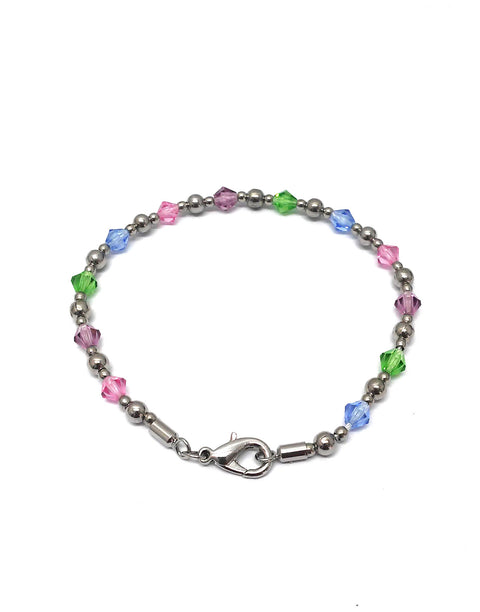 Armband  rhodiniert  bunt