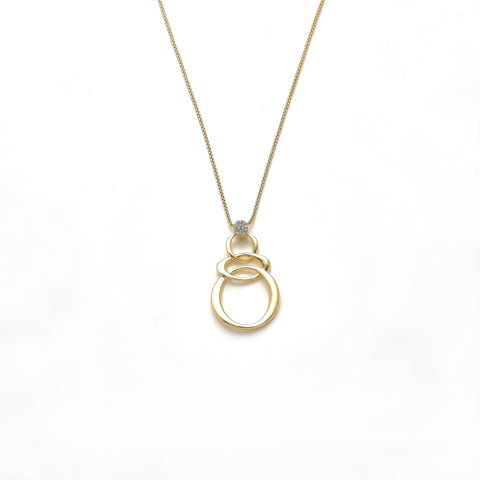 Collier vergoldet  Kristall