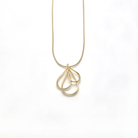 Collier vergoldet   Kristall