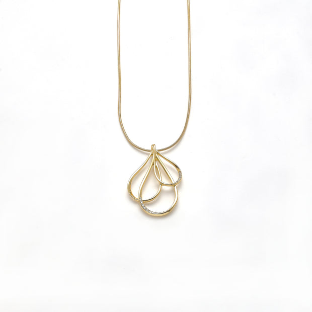 Collier vergoldet   Kristall