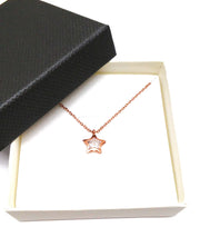 Edelstahlcollier "Stern" rosé gold Zirkonia inkl. Etui