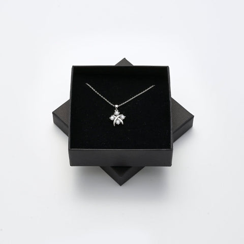 Collier rhodiniert  Zirkonia