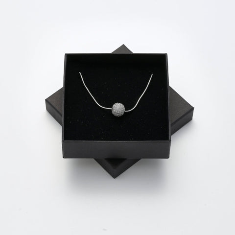 Collier rhodiniert  Kristall