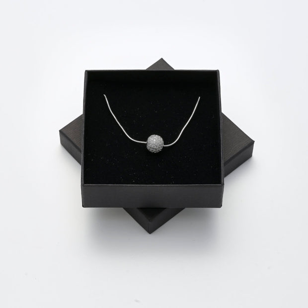 Collier rhodiniert  Kristall