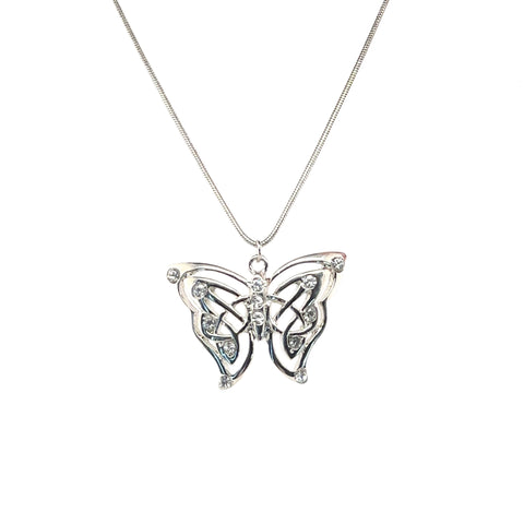 Collier rhodiniert     Schmetterling