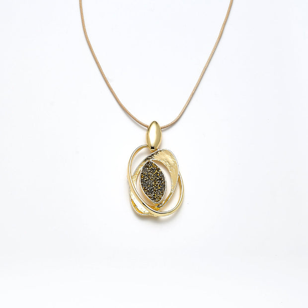 Collier vergoldet  Kristall black diamond