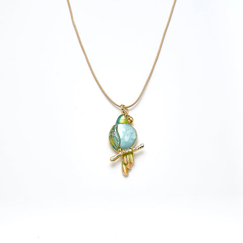 Lange Kette vergoldet bunt