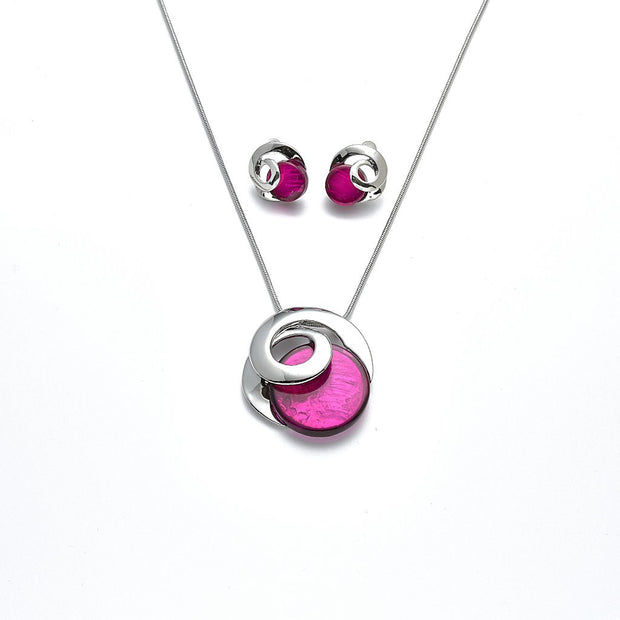 Garnitur rhodiniert  pink