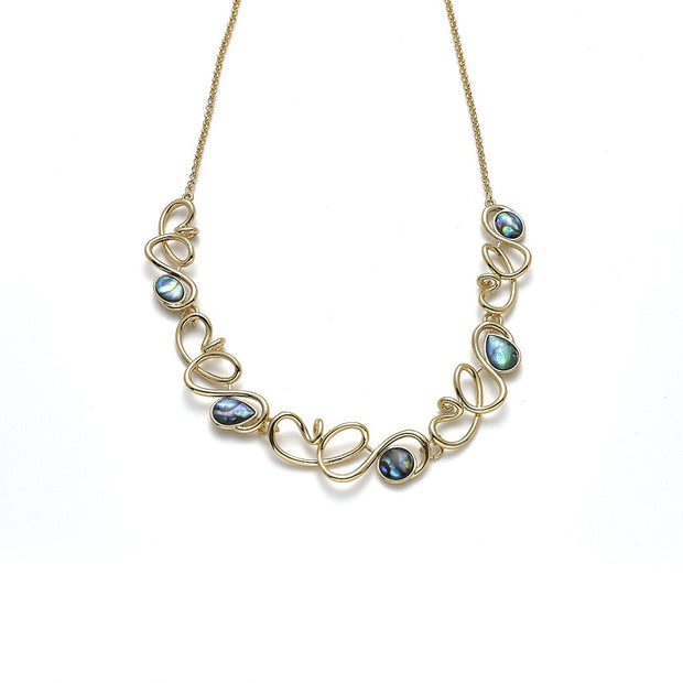 Collier vergoldet   Paua Shell