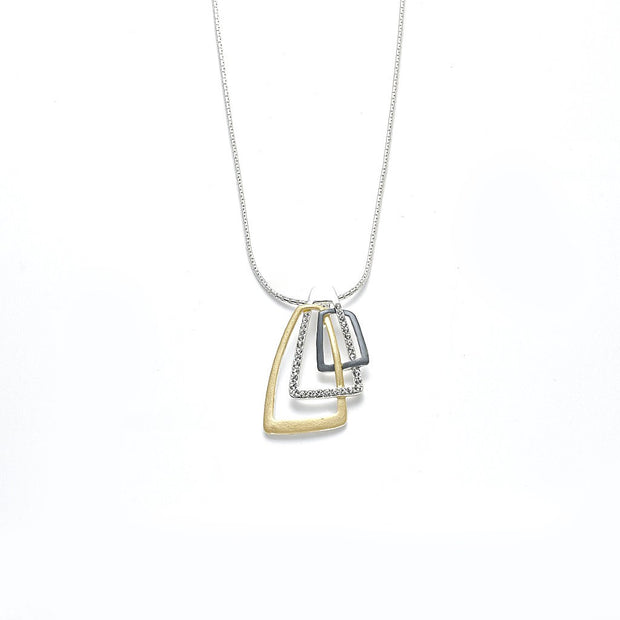 Collier   tri-color  Kristall