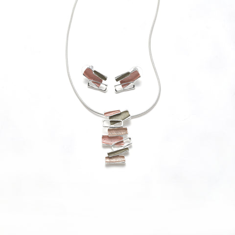 Garnitur versilbert  brauntöne