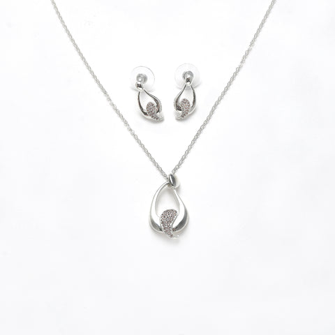 Garnitur versilbert   Zirkonia coffee