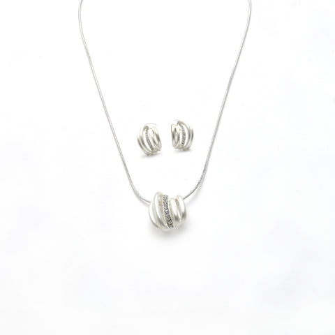 Garnitur versilbert  Kristall