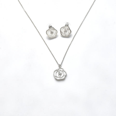 Garnitur rhodiniert Kristall