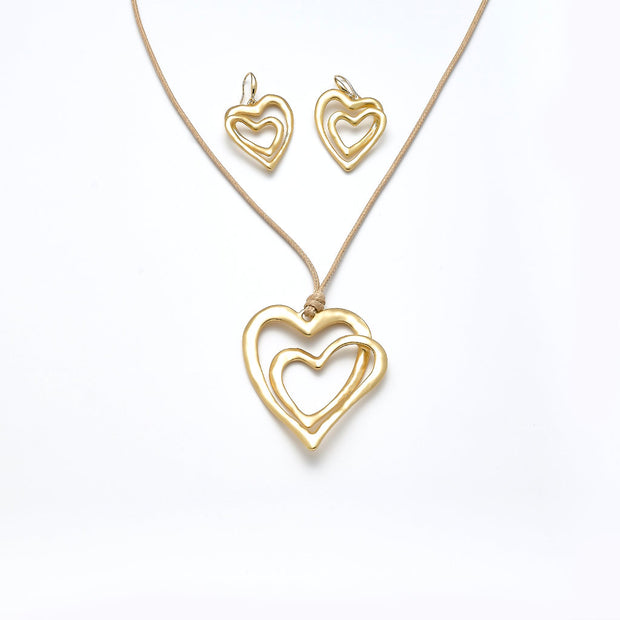 Garnitur "Herz" vergoldet