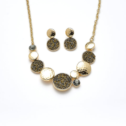 Garnitur vergoldet  Kristall black diamond