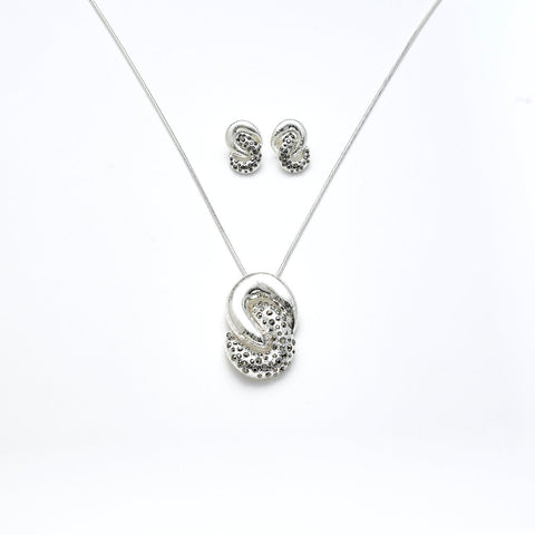 Garnitur versilbert  Kristall black diamond