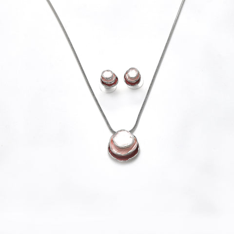 Garnitur rhodiniert  rosatöne