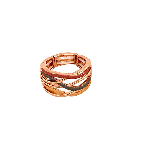 Ring elastisch rosévergoldet     