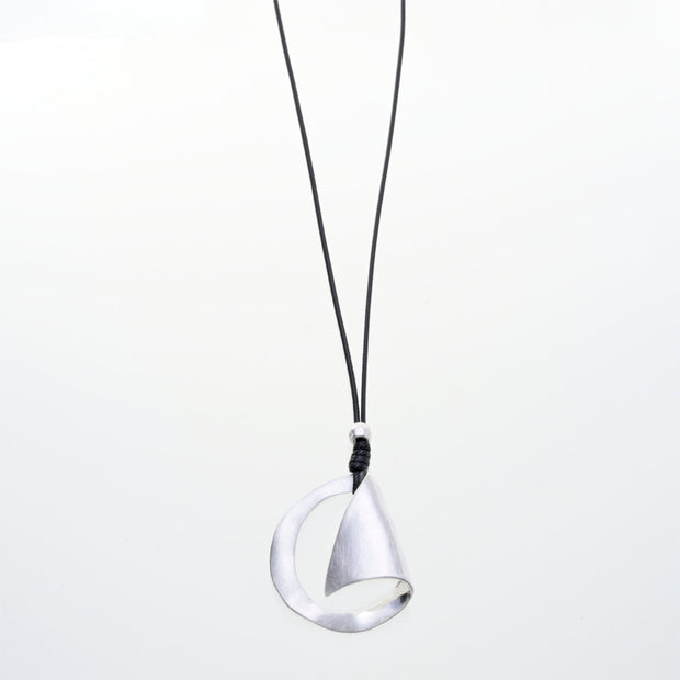 Lange Kette versilbert  silber gebürstet    80cm
